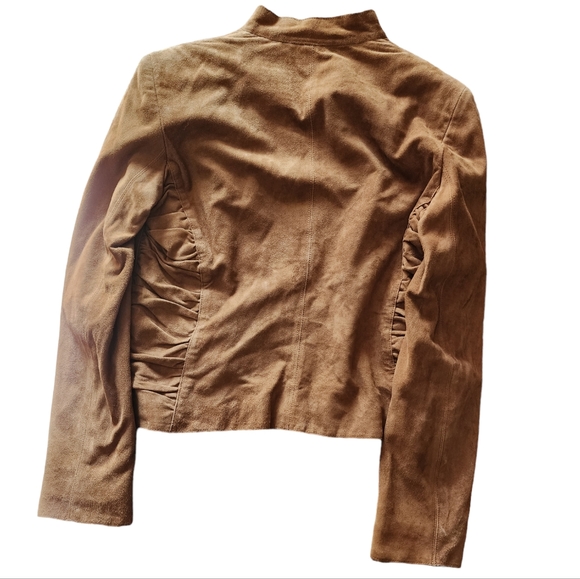 EUC Anne Klein Leather Blazer Jacket Brown - Picture 5 of 5